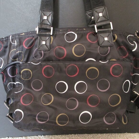 NEW! Kenneth Cole Reaction Black Nylon Handbag/Tote/Purse - Picture 2 of 8